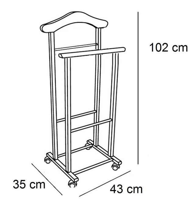 Atri Stojak na koszule i garnitur - 37 x 46 cm, Biały - Arredamenti