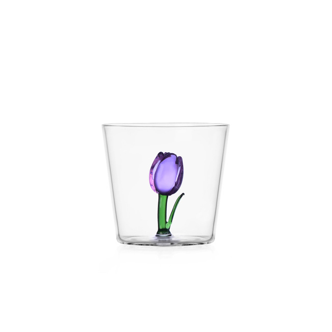Szklanki liliowy tulipan 8 cm - Ichendorf Milano