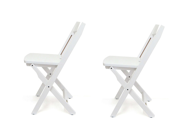 Arredamenti Diana Zestaw 2 Składanych Krzeseł - 45 x 40 cm, Biały
