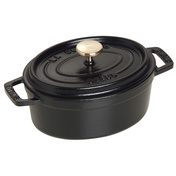Staub la cocotte garnek żeliwny owalny 600 ml, czarny