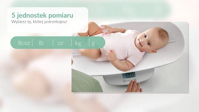 Waga niemowlęca Momcozy AZ01 z miarką wzrostu 60 cm, obciążenie do 150 kg