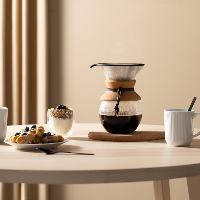 Bodum zaparzacz do kawy z filtrem stałym Pour Over 1l Cork