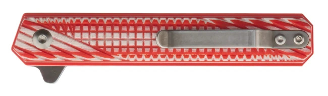 Nóż składany Womsi Wolf, laminat S90V i 420, ostrze 8 cm, rękojeść G10 czerwono-biała