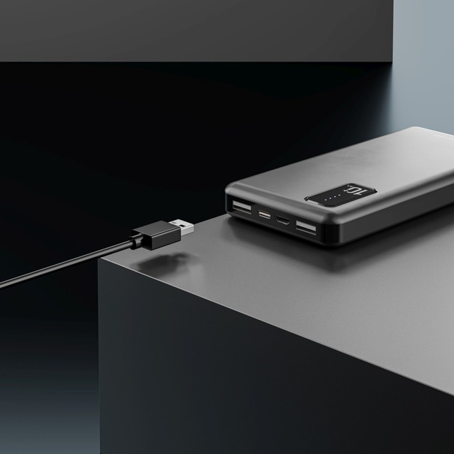 EXTRALINK EPB-098B 10000mAh Powerbank Czarny USB-C szybkie ładowanie przenośny akumulator