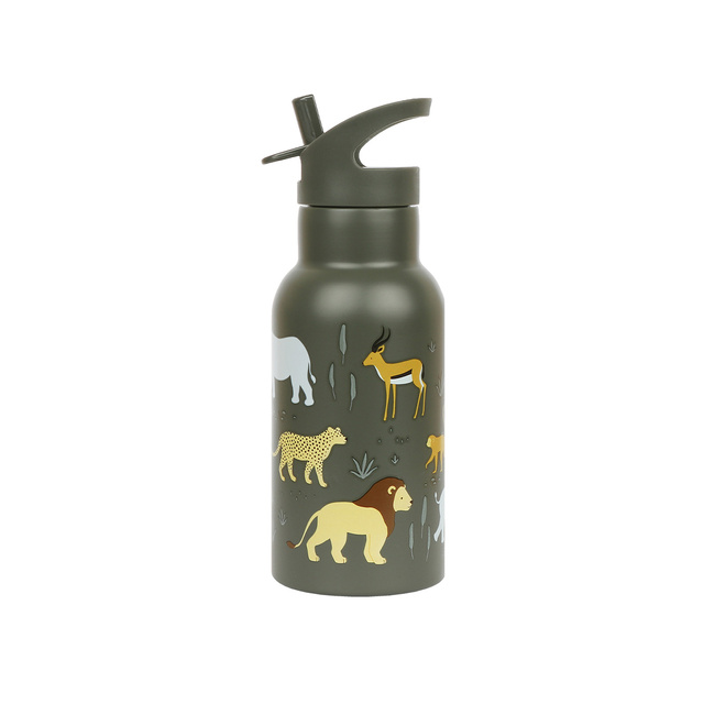 Butelka termiczna dla dzieci A Little Lovely Company Savanna 350 ml ze słomką