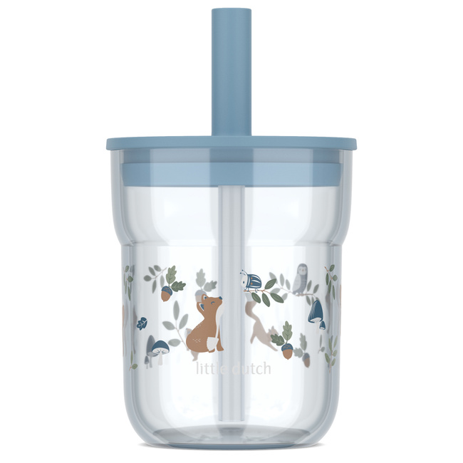 Szklanka dziecięca ze słomką Mio 250ml Forest friends 108023065408