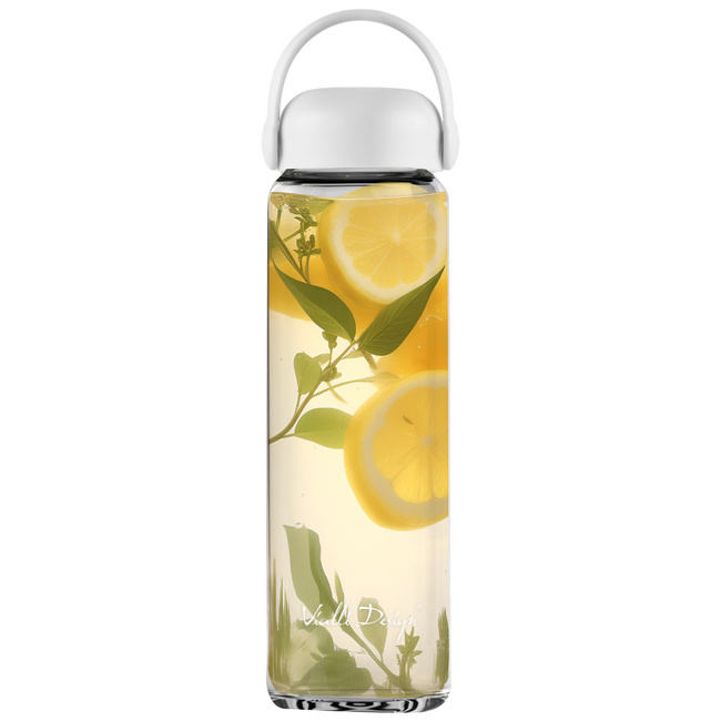 Szklana butelka na wodę Fuori 540 ml Biała 30220 - Vialli Design