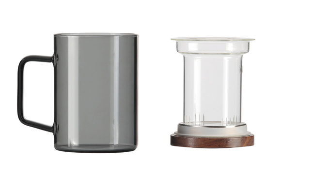 Szklanka z zaparzaczem Soho 350 ml grafitowa 29361 - Vialli Design