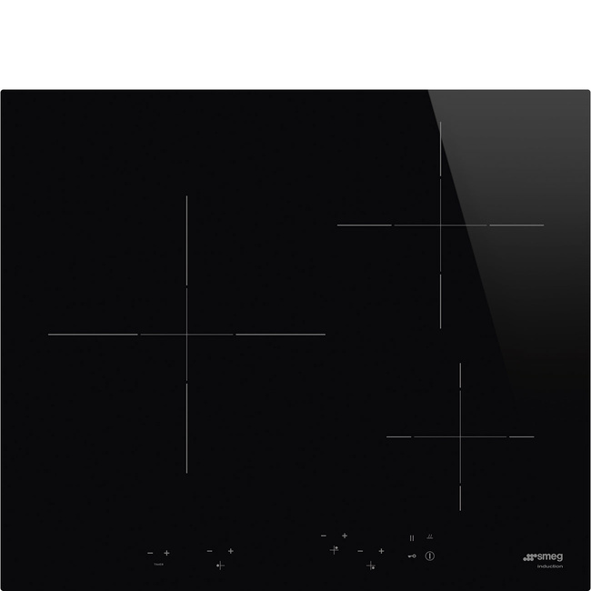 Smeg - Płyta indukcyjna, 60 cm, prosta krawędź Universal Si5633D Czarne szkło