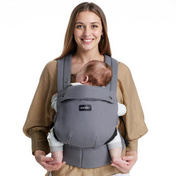 Nosidełko Momcozy BC001 PureHug z szelkami X, szare, przewiewne