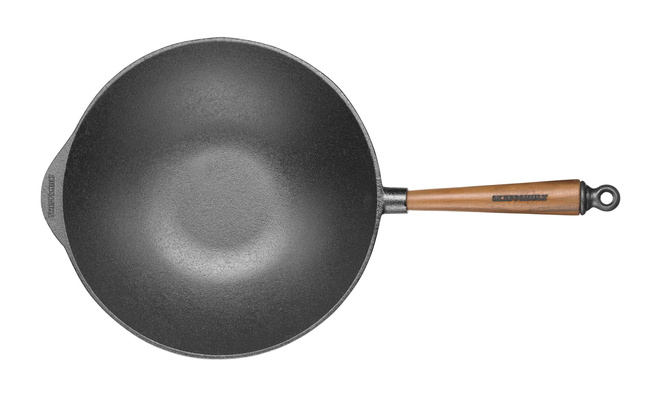 Walnut Wok żeliwny - 30 cm, Czarny - Skeppshult