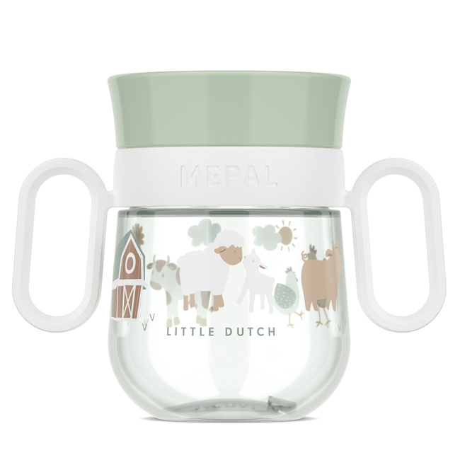 Kubek treningowy dziecięcy Mio 360° 200 ml Little Farm niekapek Mepal