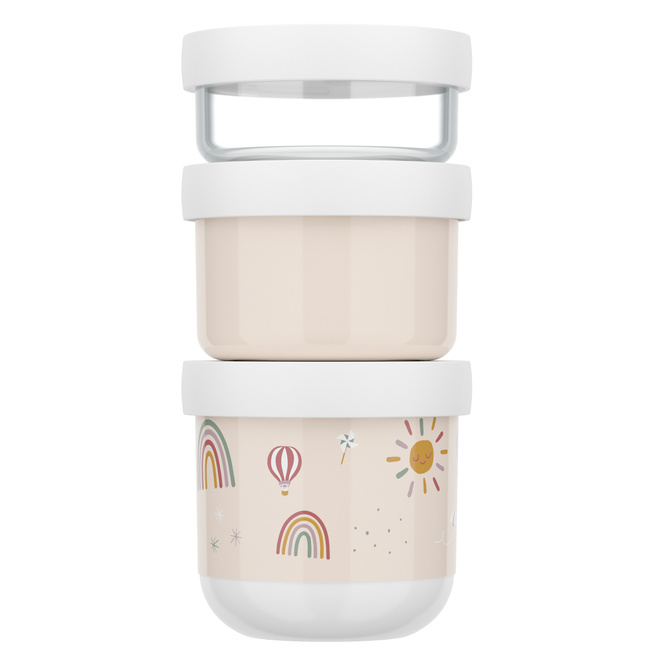 Pojemnik na przekąski piętrowalny Mio 3-częściowy Sunshine & Rainbow 108034065245