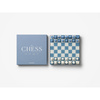 Szachy Printworks Classic Chess Dusty Blue, drewniane figury i plansza z akrylem