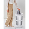 Kosz na pranie Brabantia Collect-It 55 l, biały, z pokrywą Quick-Drop