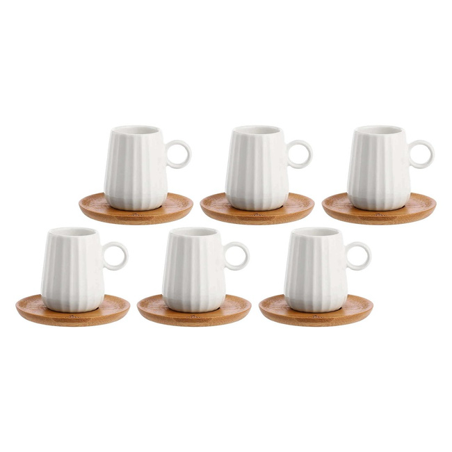 Intavola Zestaw 6 Filiżanek Do Kawy Ze Spodkami Porcelana 90 Ml La Porcellana Bianca