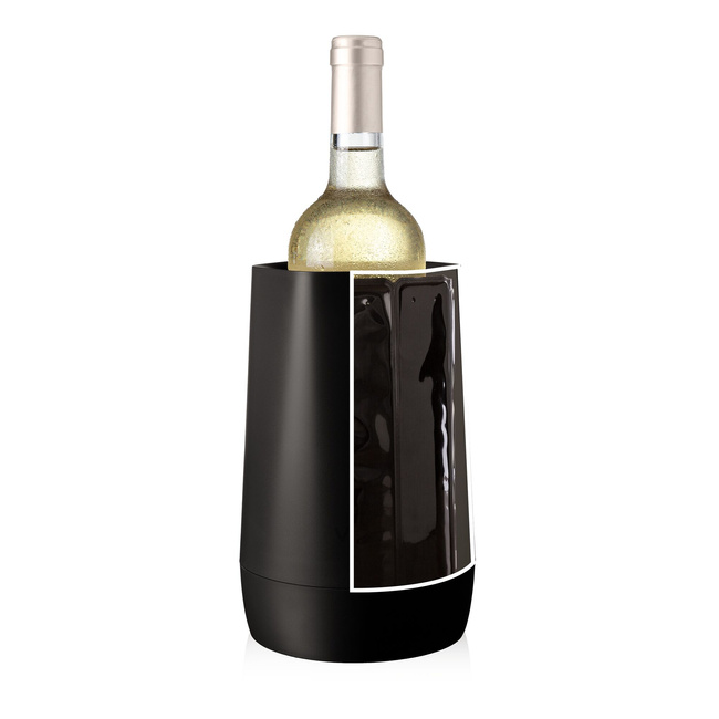 Cooler do wina Vacu Vin Hexo Black, z wkładem chłodzącym