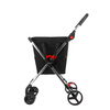 Wózek na zakupy Rolser Mini Basket MF M4B, czarny, 4 koła, torba 40 do 59 l