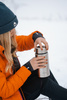 Termos obiadowy Vialli Design Fuori 750 ml, stal matowa, ze składaną łyżką