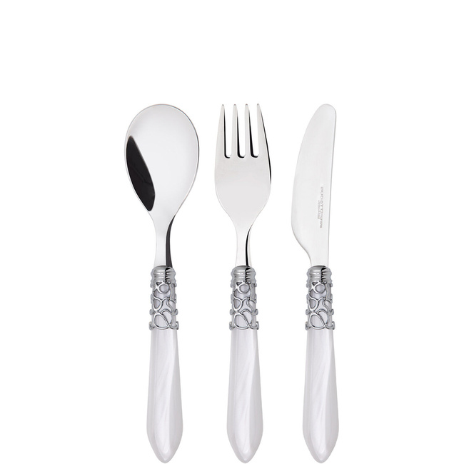 Melodia zestaw sztućców dla dziecka biały - Bugatti