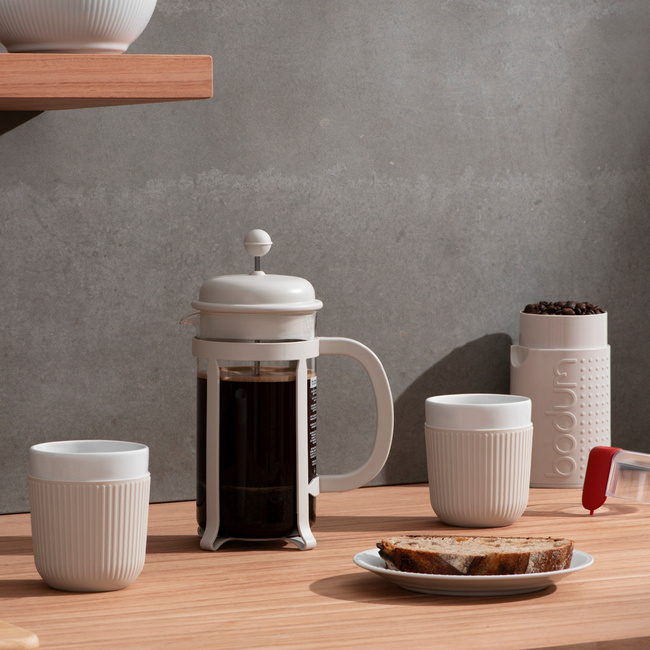 Zaparzacze tłokowe do kawy French Press Java 1L Off White
