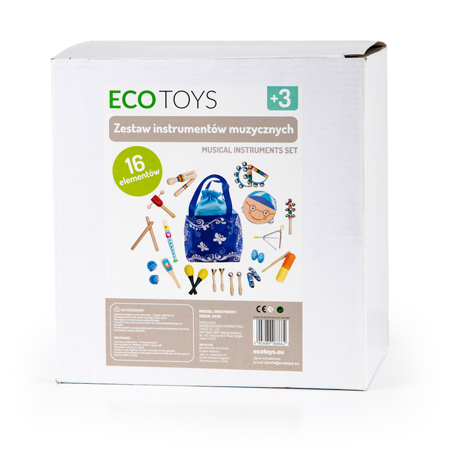 Zestaw muzyczny 16 instrumentów + torba Ecotoys