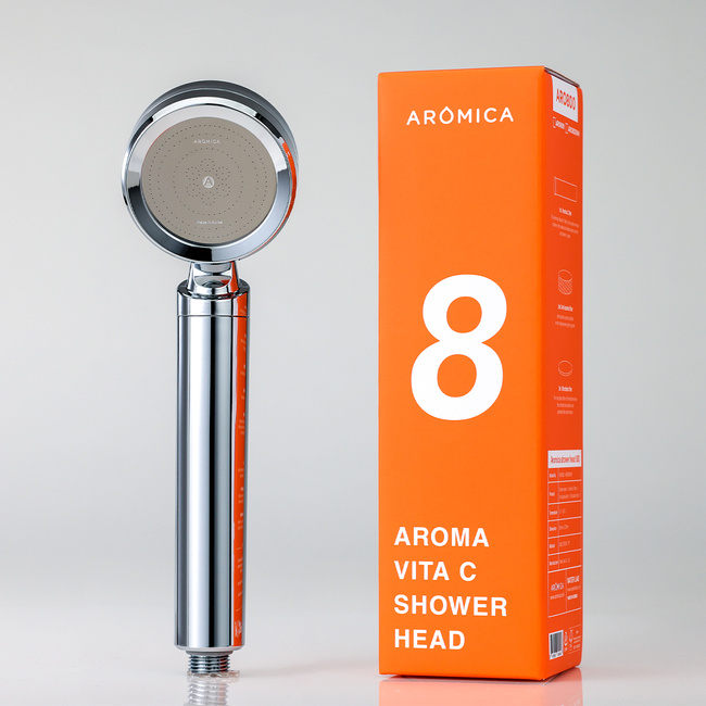 Słuchawki prysznicowe z trzema filtrami Aro Vita C chrom 80 mm - Water Lab