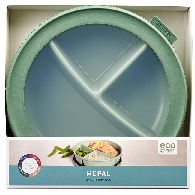 Mepal Cirqula Bento miska obiadowa 3 przegrody 250 250 500 ml Nordic sage