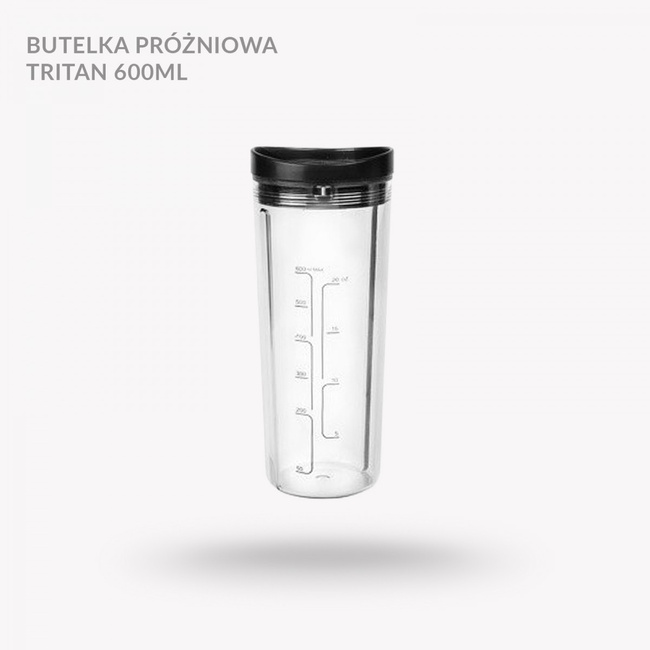 Butelka próżniowa Wartmann 600 ml z Tritanu, pokrywka próżniowa i drinkowa