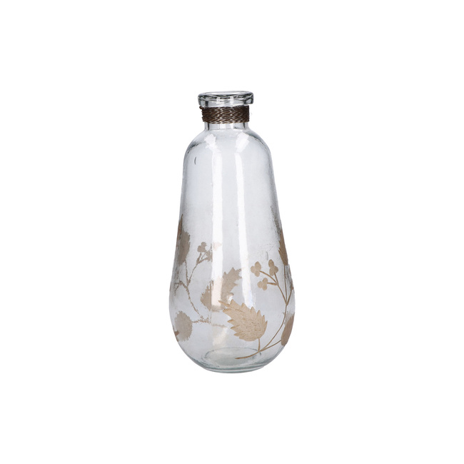 Wazon szklany Rituali Domestici Giardinodivetro S, wzór roślinny, 13 x 15 x 30 cm
