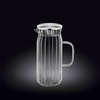 Wilmax Szklany Dzbanek Ryflowany 1000ml Z Metalową Pokrywką