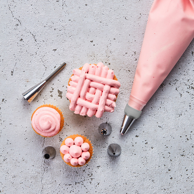 Rękaw cukierniczy z tylkami + adapter Baker's Best- Birkmann