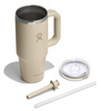 Kubek termiczny Hydro Flask Travel Tumbler 24 oz (710 ml) z uchwytem i słomką, Oat