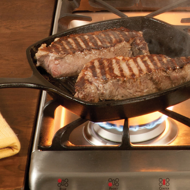 Patelnia Żeliwna Grillowa Kwadratowa 26 Cm - Lodge