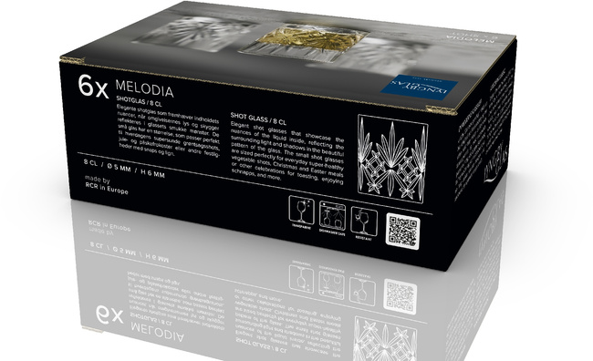 Kieliszki do shotów ze szkła kryształowego Melodia 80 ml 6 sztuk 31134 - Lyngby glas
