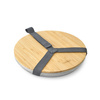 Zestaw 4 talerzy stalowych Black+Blum Outdoor z deską bambusową, 6 elementów