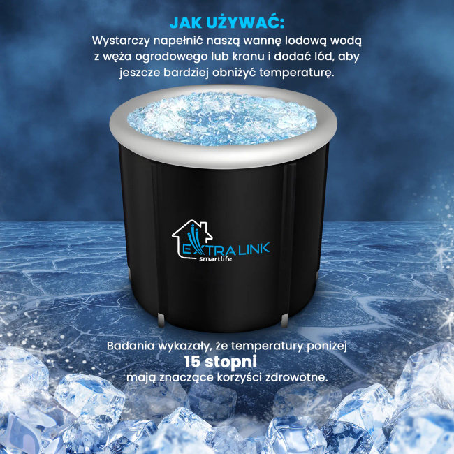 EXTRALINK Ice Bath Bathtube Wanna składana do morsowania i zimnych kąpieli