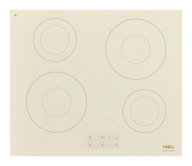 Smeg - Płyta indukcyjna, 60 cm, prosta krawędź Coloniale Si2641dp Kremowe szkło