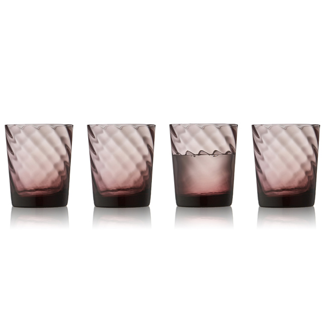 Szklanki Do Wody 4 Szt. Vienna 300 Ml Różowe 30189 - Lyngby Glas