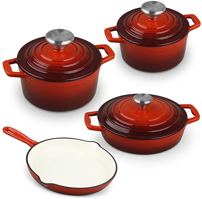 Zestaw naczyń żeliwnych 4 szt. Xanten red - Carl Schmidt Sohn