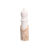 Figurka szachowa królowa Rituali Domestici Scaccomatto, drewno mango, biała, 40 cm