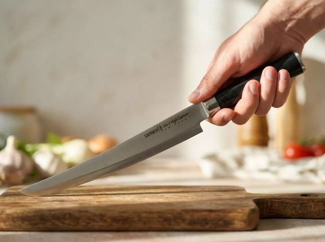 Samura Mo-v Nóż Kuchenny Slicing Tanto Ostrze 24 cm