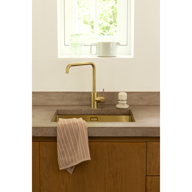 Szczotka do naczyń Brabantia SinkSide z dozownikiem i stojakiem, Soft Beige