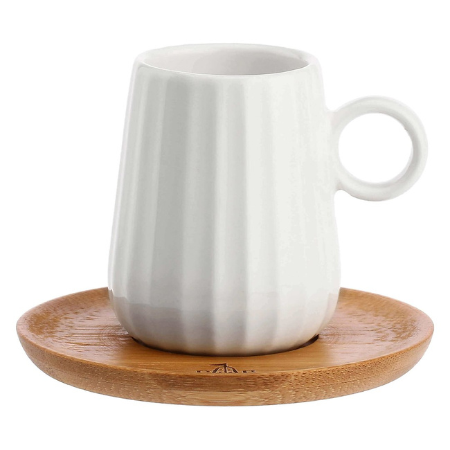 Intavola Zestaw 6 Filiżanek Do Kawy Ze Spodkami Porcelana 90 Ml La Porcellana Bianca