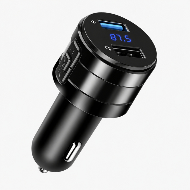 Transmiter FM Extralink Smart Life z Bluetooth i ładowarką 2x USB-A, czarny