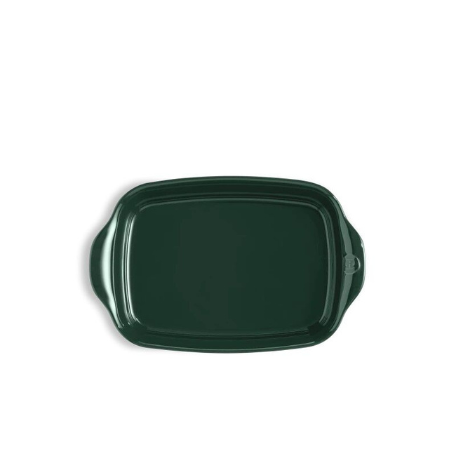 Prostokątne naczynie do zapiekania 30x19cm - cedrowy/zielony - Emile Henry