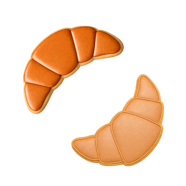 Foremka do wykrawania ciastek Birkmann Croissant 6 cm z tłoczeniem, stal