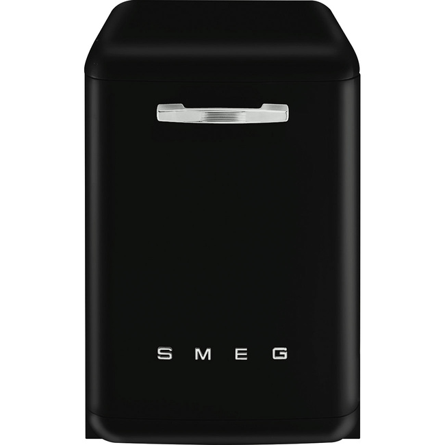 Smeg - Zmywarka do naczyń, 60 cm, 50s, czarny 50'S STYLE LVFABBL3 Czarny (chromowany uchwyt)