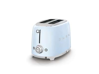 Smeg - Toster, dwie kromki, pastelowy błękit Tsf01Pbeu 50's Style