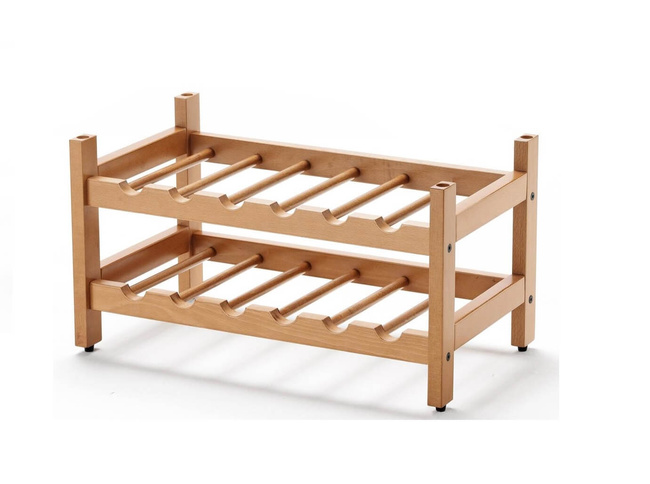 Arredamenti Birellone 12 Stojak Na Butelki - 49 X 29 Cm, Brązowy